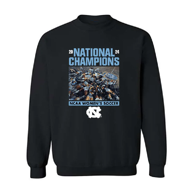 UNC - NCAA Women's Soccer : Linda Ullmark - Confetti Championship Crewneck Sweatshirt Hoodie with Ribbed Hem Stretchable Secure UNC - NCAA Women's Soccer : Linda Ullmark - Confetti Championship Crewneck Sweatshirt Hoodie with Ribbed Hem Stretchable Secure