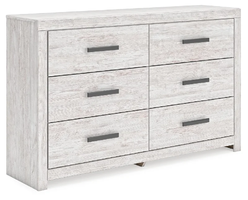 Cayboni - Whitewash - Six Drawer Dresser Pencil Office Professional