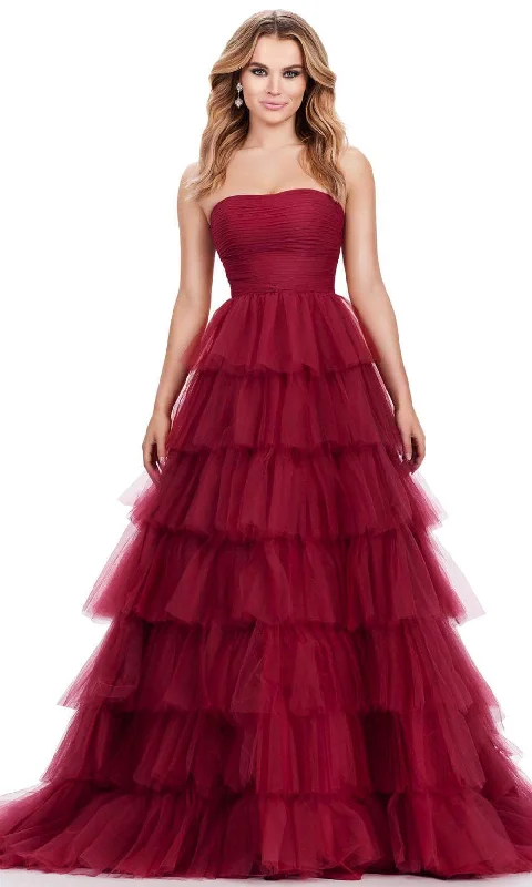 Ashley Lauren 11621 - Strapless Tiered Prom Dress Tunics Winter warm