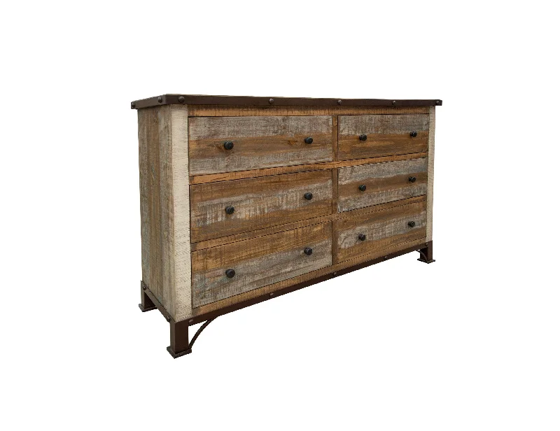 Antique - Dresser With 6 Drawers - Multicolor Bodycon Club Sequined