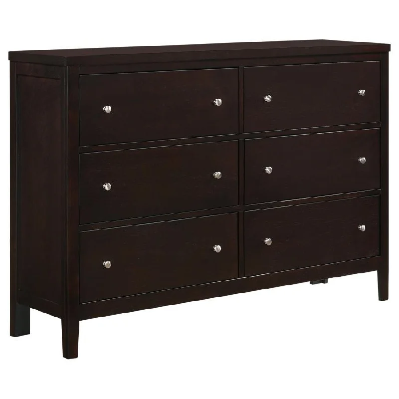 Carlton - 6-Drawer Dresser - Cappuccino Tunics Versatile all-occasion