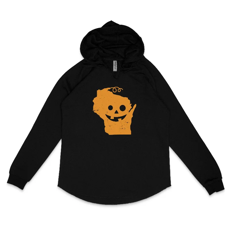 Fall 04 WI Women’s Lightweight California Wave Wash Hooded Sweatshirt Hoodie with Half-Zip Sporty Casual