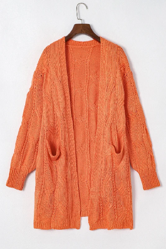 Coral Cardigan Handmade Hand-knitted Hand-woven