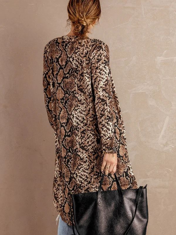 Spring Snakeskin Cardigan Cable Knit Ribbed Knit Lace Knit