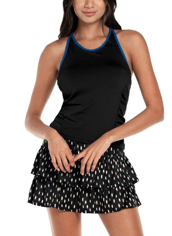 Ladies Lucky In Love Ruche Crop Tank seamless tank top