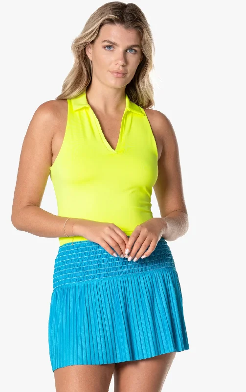 Ladies Lucky In Love Hip Fit Polo Tank gym tank top