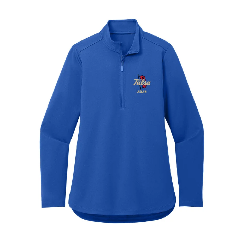 Tulsa - NCAA Women's Cross Country : Matilda Laidlaw - Women's Premium Quarter Zip Jacket Cotton Fabric Linen Fabric Terry Fabric Tulsa - NCAA Women's Cross Country : Matilda Laidlaw - Women's Premium Quarter Zip Jacket Cotton Fabric Linen Fabric Terry Fabric