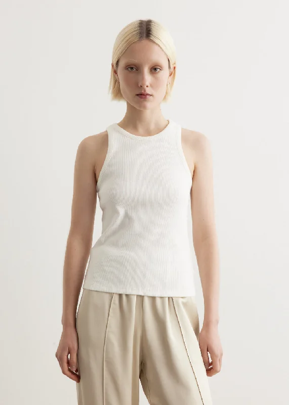 High Neck Rib Tank Top high neck tank