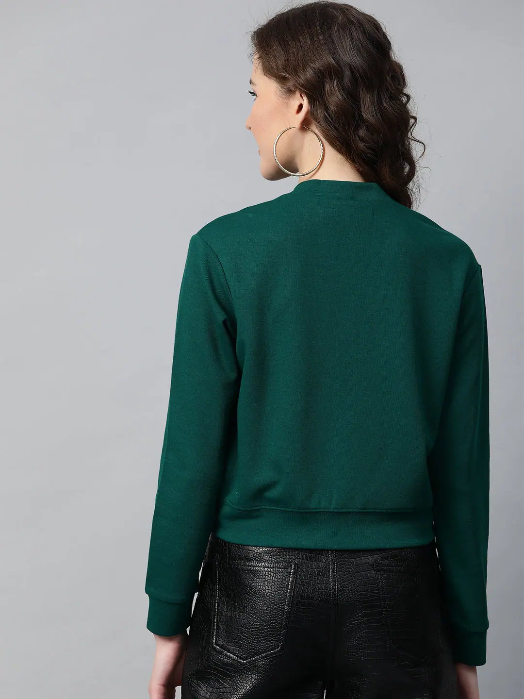 Green Front Button Cardigan Anti-Pilling Anti-Shrink Durable