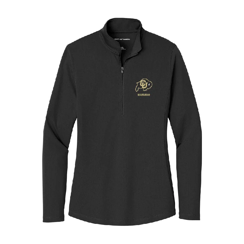 Colorado - NCAA Women's Cross Country : Allie Routledge - Women's Lightweight Quarter Zip Jacket Satin Fabric Silk Fabric Chiffon Fabric Colorado - NCAA Women's Cross Country : Allie Routledge - Women's Lightweight Quarter Zip Jacket Satin Fabric Silk Fabric Chiffon Fabric