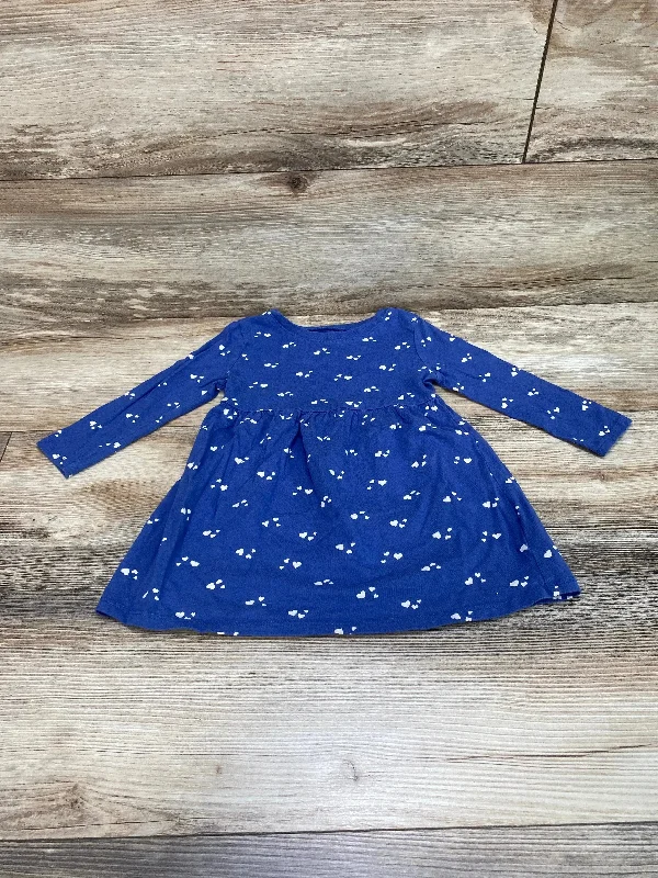 Old Navy Heart Print Dress Blue sz 18-24m