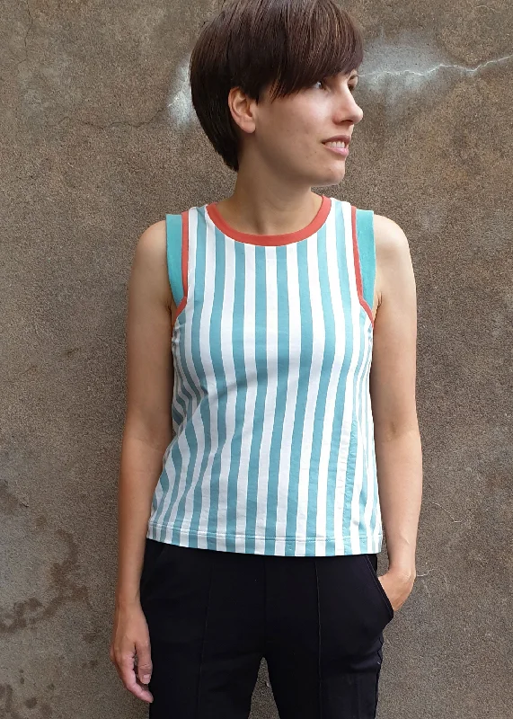 Geo Tank Top PDF Sewing Pattern lemon yellow tank