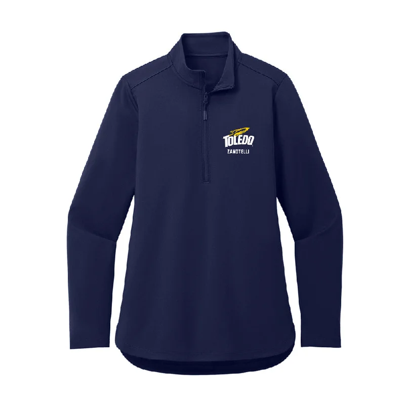Toledo - NCAA Women's Cross Country : Lauren Zanotelli - Women's Premium Quarter Zip Jacket Nylon Fabric Polyester Fabric Spandex Fabric Toledo - NCAA Women's Cross Country : Lauren Zanotelli - Women's Premium Quarter Zip Jacket Nylon Fabric Polyester Fabric Spandex Fabric