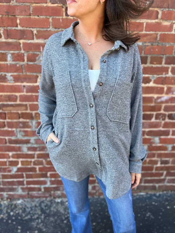 PLUS LONG SLEEVE CHEST POCKET BUTTON DOWN SHIRT JACKET Appliqued Jacket Beaded Jacket Sequined Jacket PLUS LONG SLEEVE CHEST POCKET BUTTON DOWN SHIRT JACKET Appliqued Jacket Beaded Jacket Sequined Jacket