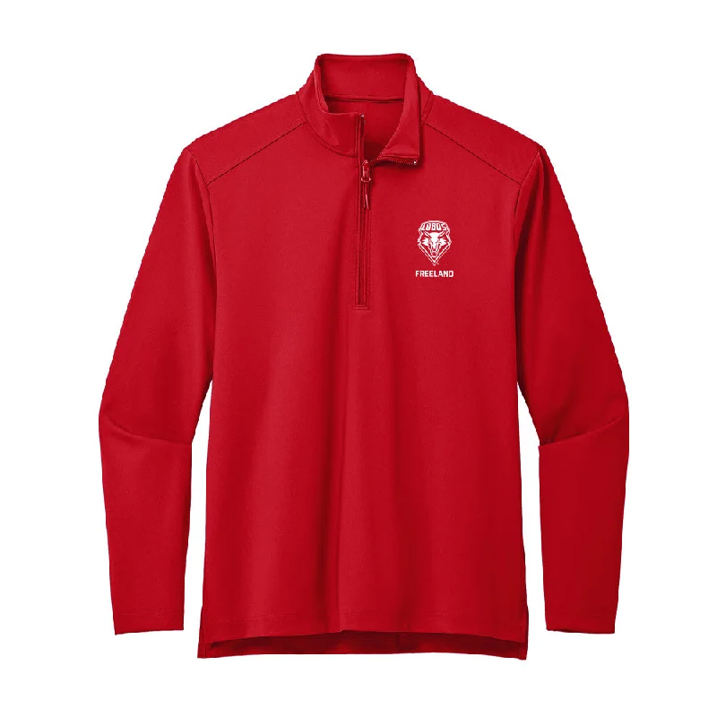 New Mexico - NCAA Women's Cross Country : Millie Freeland - Premium Quarter Zip Jacket Fleece Jacket Down Jacket Feather Jacket New Mexico - NCAA Women's Cross Country : Millie Freeland - Premium Quarter Zip Jacket Fleece Jacket Down Jacket Feather Jacket
