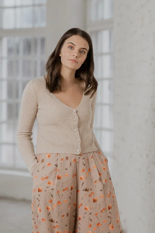 Cashmere Cardigan Hay Plaid Cardigan Polka Dot Checkered