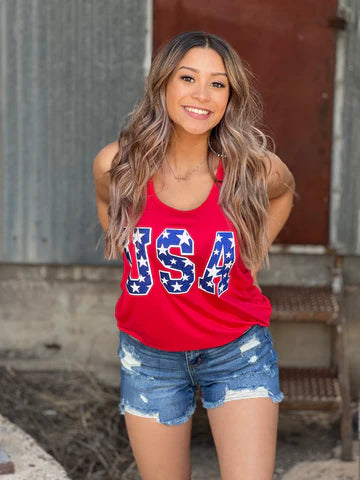 USA tank cute tank top