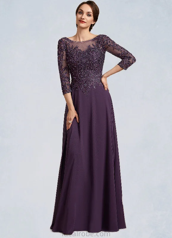 Nova A-Line Scoop Neck Floor-Length Chiffon Lace Mother of the Bride Dress With Sequins STK126P0014670 Nova A-Line Scoop Neck Floor-Length Chiffon Lace Mother of the Bride Dress With Sequins STK126P0014670
