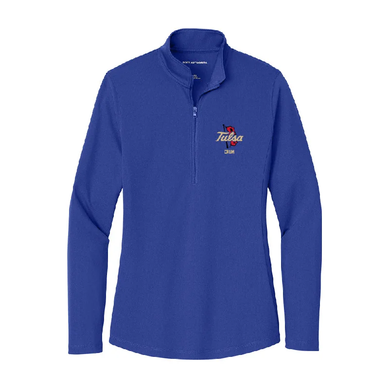 Tulsa - NCAA Women's Cross Country : Makenzie Crum - Women's Lightweight Quarter Zip Jacket Insulated Jacket Fitted Jacket Loose Jacket Tulsa - NCAA Women's Cross Country : Makenzie Crum - Women's Lightweight Quarter Zip Jacket Insulated Jacket Fitted Jacket Loose Jacket