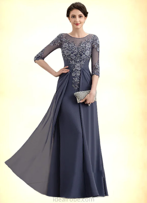 Jamiya A-Line Scoop Neck Floor-Length Chiffon Lace Mother of the Bride Dress STK126P0014712 Jamiya A-Line Scoop Neck Floor-Length Chiffon Lace Mother of the Bride Dress STK126P0014712
