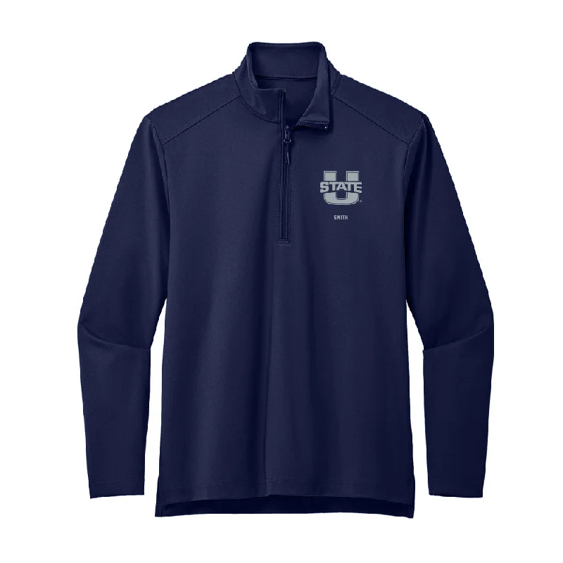 Utah State - NCAA Women's Cross Country : Brianne Smith - Premium Quarter Zip Jacket Hooded Jacket Caped Jacket Shawl Collar Jacket Utah State - NCAA Women's Cross Country : Brianne Smith - Premium Quarter Zip Jacket Hooded Jacket Caped Jacket Shawl Collar Jacket