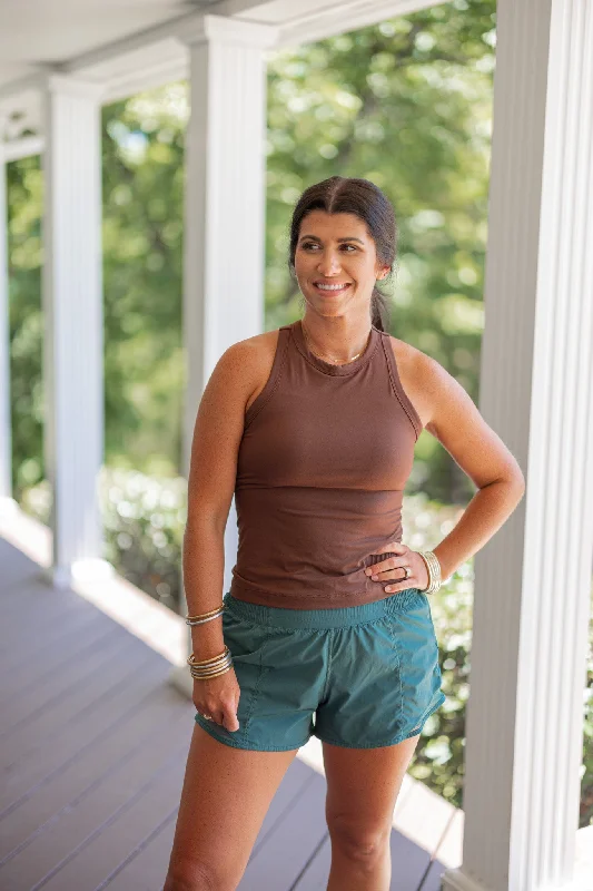 Racerback Java Brown Tank Top adorable tank top