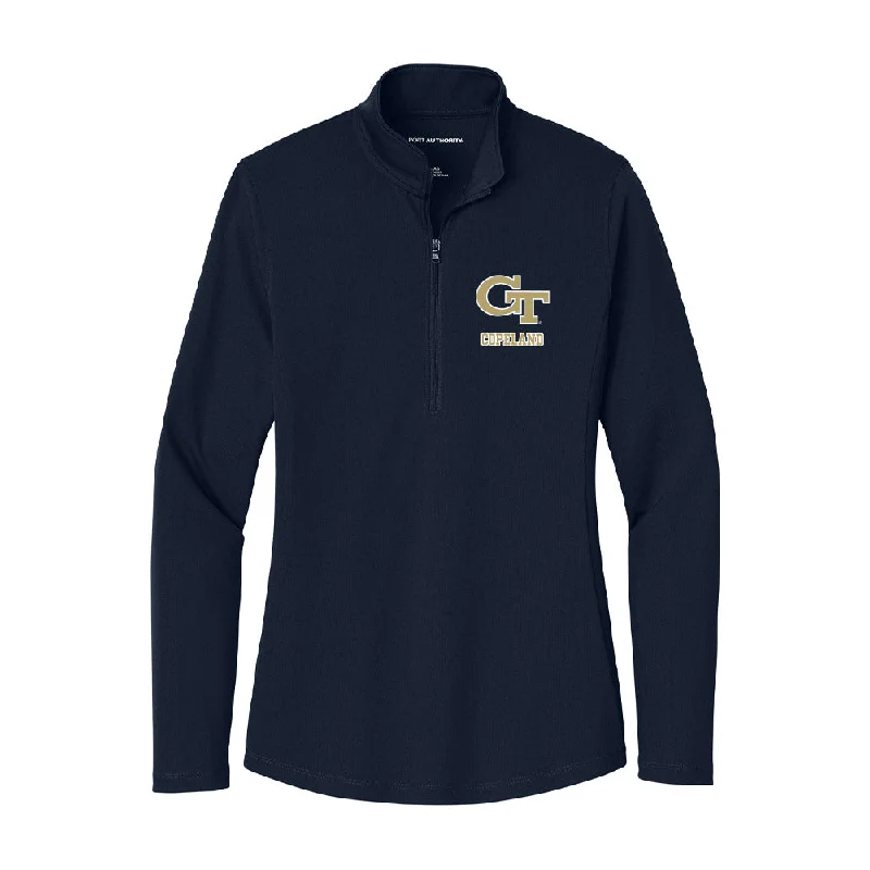 Georgia Tech - NCAA Women's Cross Country : Sarah Copeland - Women's Lightweight Quarter Zip Jacket Herringbone Jacket Houndstooth Jacket Plaid Jacket Georgia Tech - NCAA Women's Cross Country : Sarah Copeland - Women's Lightweight Quarter Zip Jacket Herringbone Jacket Houndstooth Jacket Plaid Jacket