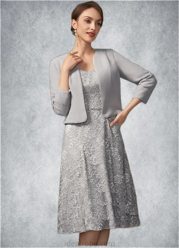 Morgan A-Line V-neck Knee-Length Lace Mother of the Bride Dress With Beading Sequins STK126P0014689 Morgan A-Line V-neck Knee-Length Lace Mother of the Bride Dress With Beading Sequins STK126P0014689