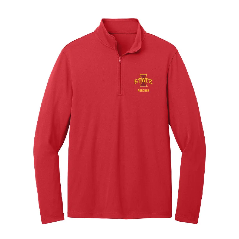 Iowa State - NCAA Women's Cross Country : Maelle Porcher - Lightweight Quarter Zip Jacket Zip Front Button Front Snap Front Iowa State - NCAA Women's Cross Country : Maelle Porcher - Lightweight Quarter Zip Jacket Zip Front Button Front Snap Front