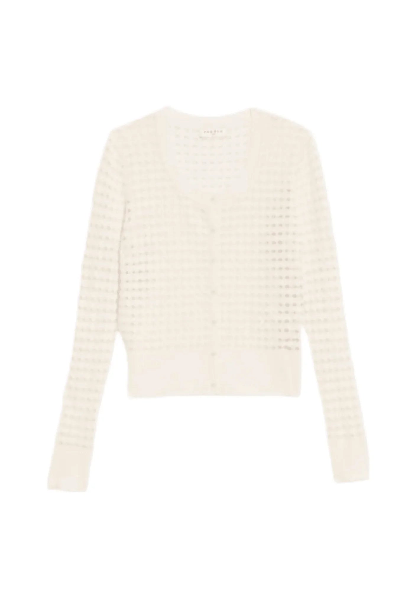 BEIGE CARDIGAN WITH CUT-OUT DETAILS Stretchy Elastic Breathable