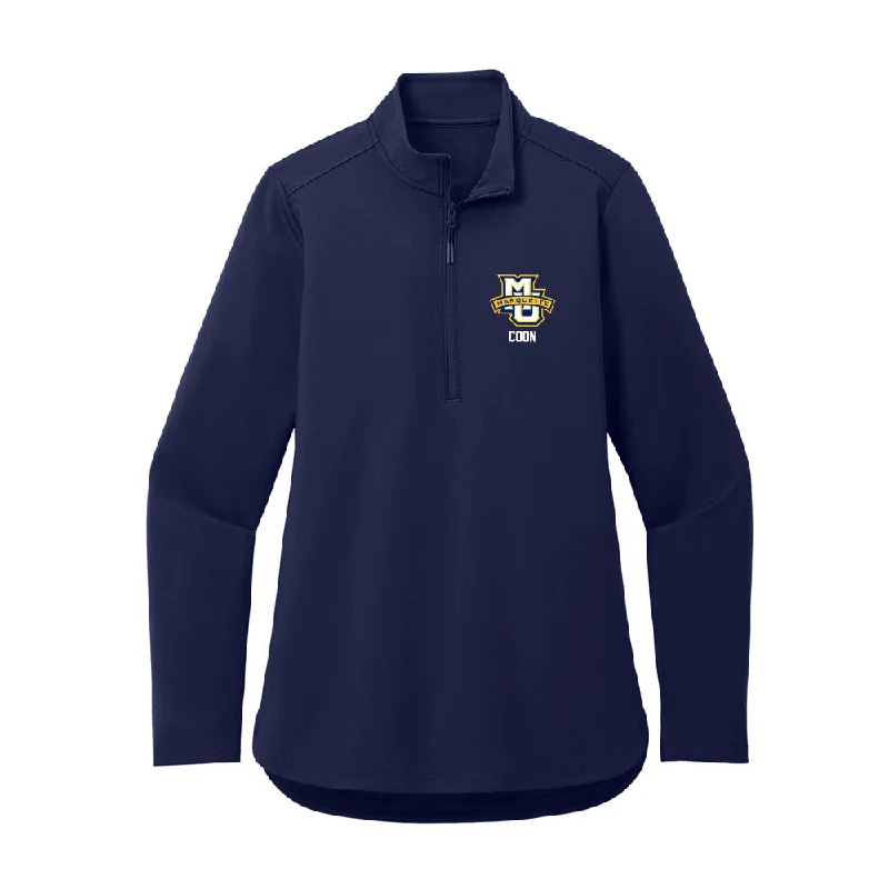 Marquette - NCAA Women's Cross Country : Emma Coon - Women's Premium Quarter Zip Jacket Anorak Shell Jacket Lightweight Jacket Marquette - NCAA Women's Cross Country : Emma Coon - Women's Premium Quarter Zip Jacket Anorak Shell Jacket Lightweight Jacket