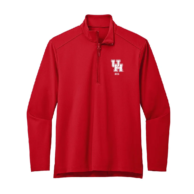 Houston - NCAA Women's Cross Country : Addison Hite - Premium Quarter Zip Jacket Chenille Fabric Brocade Fabric Lace Fabric Houston - NCAA Women's Cross Country : Addison Hite - Premium Quarter Zip Jacket Chenille Fabric Brocade Fabric Lace Fabric