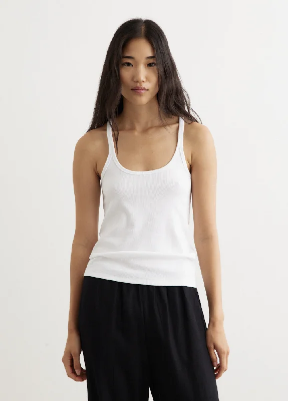Scoop Neck Rib Tank sleep tank top