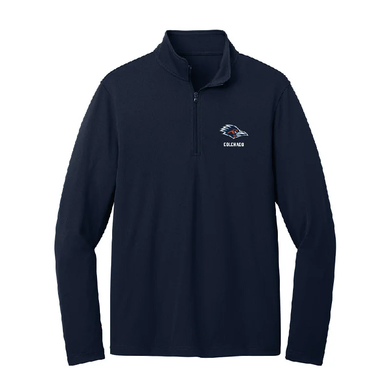 UTSA - NCAA Women's Cross Country : Estefania Colchado - Lightweight Quarter Zip Jacket Jacket Blazer Coat UTSA - NCAA Women's Cross Country : Estefania Colchado - Lightweight Quarter Zip Jacket Jacket Blazer Coat