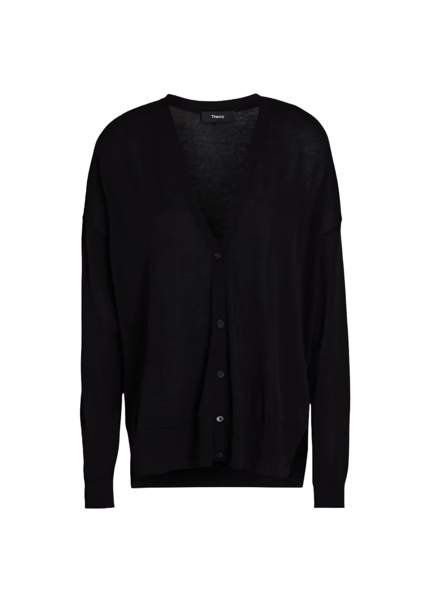 BLACK CARDIGAN Fitted Slim Tailored