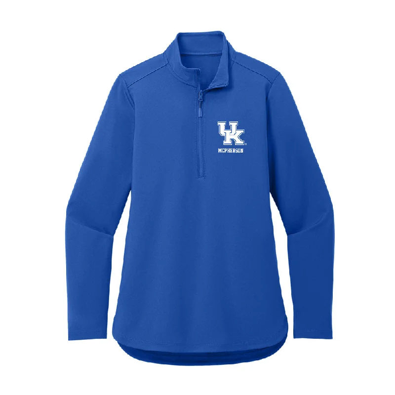 Kentucky - NCAA Women's Cross Country : Chesney McPherson - Women's Premium Quarter Zip Jacket Faux Fur Jacket Real Fur Jacket Shearling Jacket Kentucky - NCAA Women's Cross Country : Chesney McPherson - Women's Premium Quarter Zip Jacket Faux Fur Jacket Real Fur Jacket Shearling Jacket