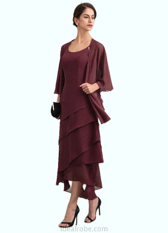 Jaelynn A-Line Scoop Neck Asymmetrical Chiffon Mother of the Bride Dress With Beading STK126P0014710 Jaelynn A-Line Scoop Neck Asymmetrical Chiffon Mother of the Bride Dress With Beading STK126P0014710
