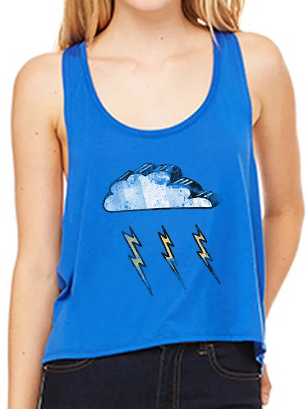 P WITTE Stormy Royal Blue Crop Tank coral tank top