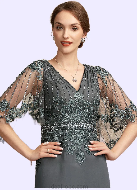 Tiffany A-Line V-neck Floor-Length Chiffon Lace Mother of the Bride Dress With Beading Sequins STK126P0014674 Tiffany A-Line V-neck Floor-Length Chiffon Lace Mother of the Bride Dress With Beading Sequins STK126P0014674