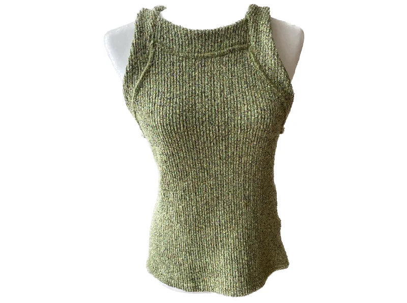 Holzweiler Seat Singlet Green Tank Top cropped tank top