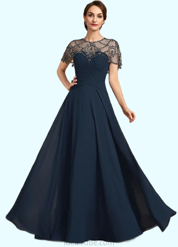 Viola A-Line Scoop Neck Floor-Length Chiffon Mother of the Bride Dress With Ruffle Beading Sequins STK126P0014711 Viola A-Line Scoop Neck Floor-Length Chiffon Mother of the Bride Dress With Ruffle Beading Sequins STK126P0014711