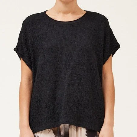 Black scrunch tank charcoal tank top