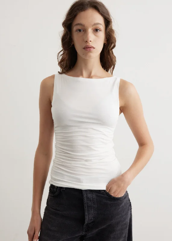 Luca Shirred Tank trendy tank top