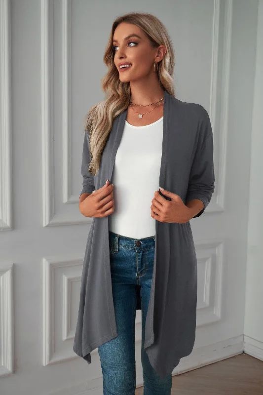 Long Sleeve Plaid Cardigan for Women Thin Thick Dense
