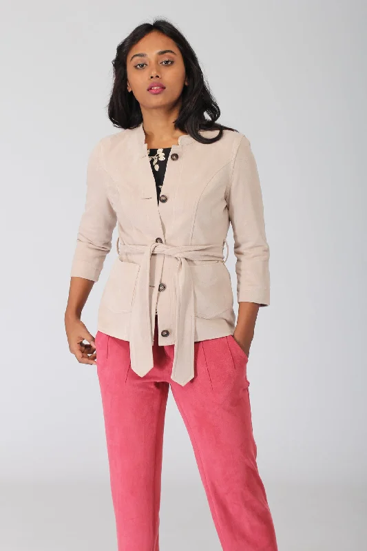 Albany Beige Casual Jacket Cotton Jacket Linen Jacket Terry Jacket