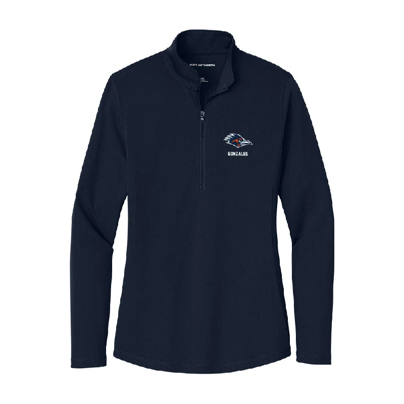 UTSA - NCAA Women's Cross Country : Jadyn Gonzales - Women's Lightweight Quarter Zip Jacket Knit Fabric Woven Fabric Fleece Fabric UTSA - NCAA Women's Cross Country : Jadyn Gonzales - Women's Lightweight Quarter Zip Jacket Knit Fabric Woven Fabric Fleece Fabric