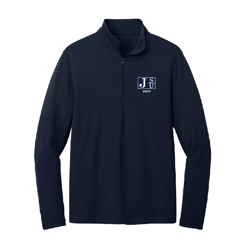 Jackson State - NCAA Women's Cross Country : Jordyn Petty - Lightweight Quarter Zip Jacket Herringbone Jacket Checkered Jacket Solid Jacket Jackson State - NCAA Women's Cross Country : Jordyn Petty - Lightweight Quarter Zip Jacket Herringbone Jacket Checkered Jacket Solid Jacket