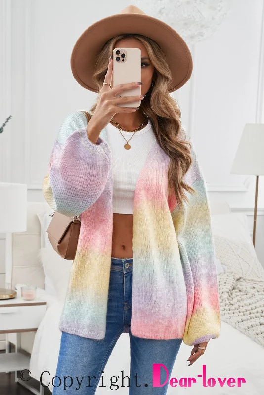 Summer Rainbow Cardigan Lace Blend Ribbed Blend Corduroy Blend