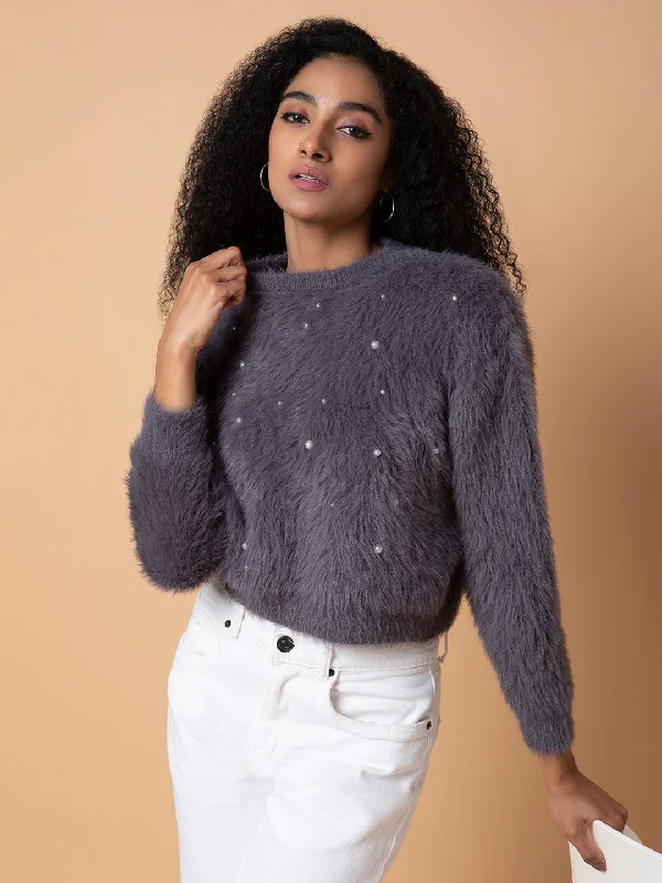 Women Solid Grey Cardigan-2-Grey Rayon Fabric Velvet Fabric Corduroy Fabric