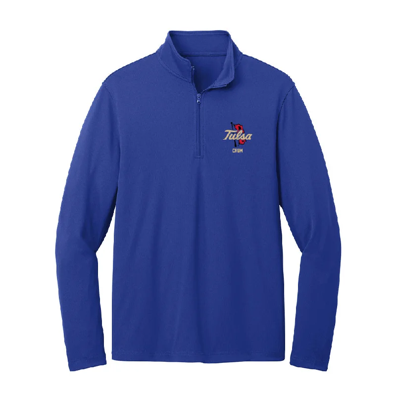 Tulsa - NCAA Women's Cross Country : Makenzie Crum - Lightweight Quarter Zip Jacket Oversized Jacket Tailored Jacket Straight Jacket Tulsa - NCAA Women's Cross Country : Makenzie Crum - Lightweight Quarter Zip Jacket Oversized Jacket Tailored Jacket Straight Jacket